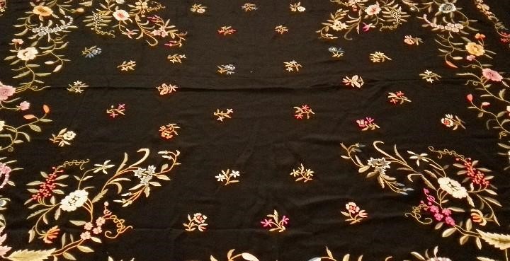 Impresionante mantón de manila imperio antiguo estilo modernista - Imagen 2