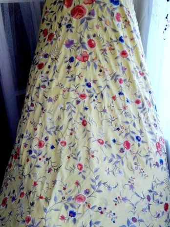 Espectacular mantón de Manila antiguo de palco