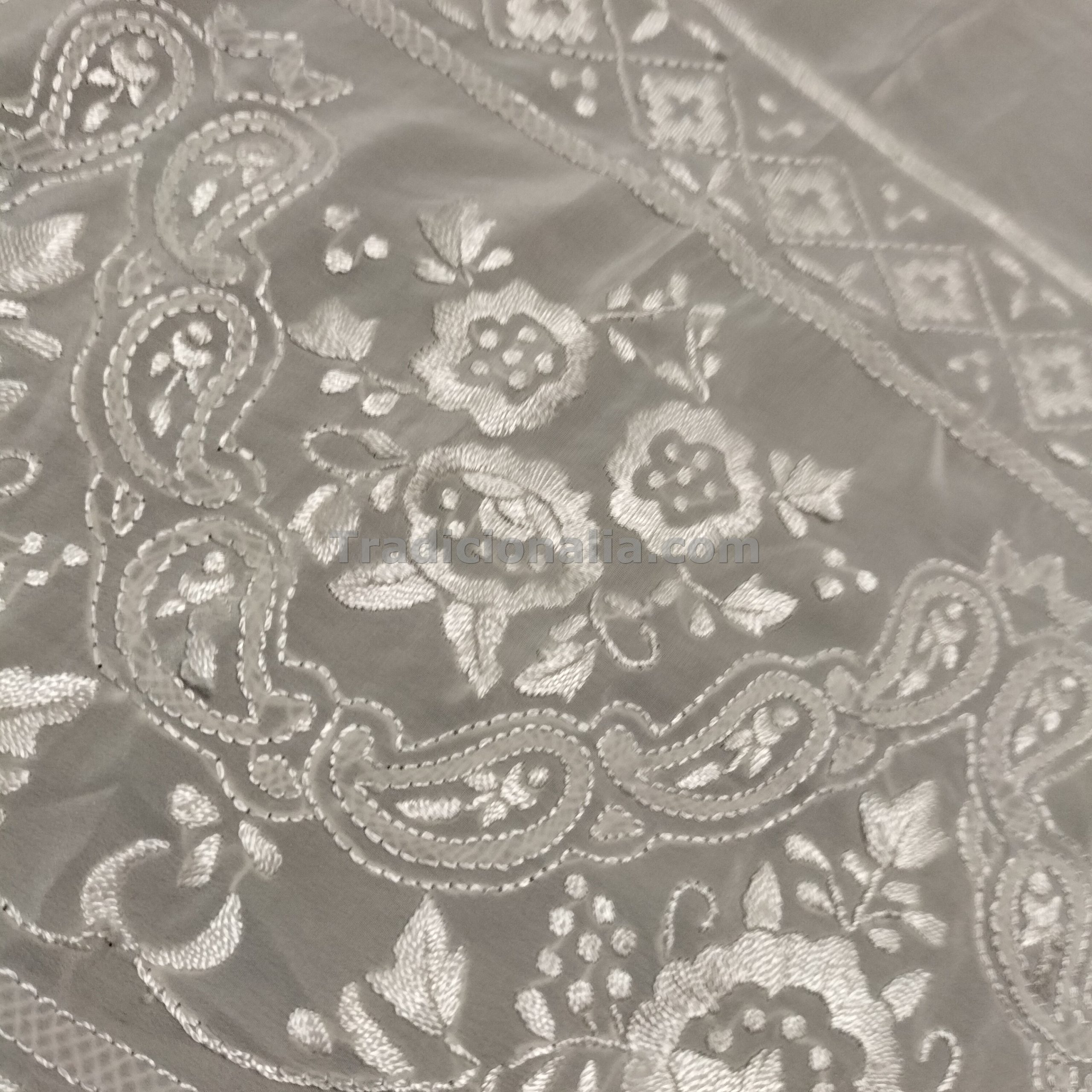 Elegante mantón de talle antiguo del siglo XIX - Imagen 3